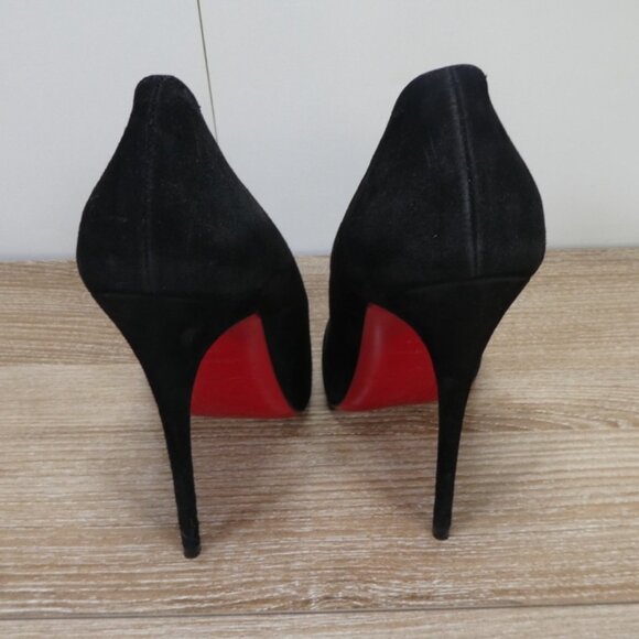 Christian Louboutin So Kate 120mm Black Suede - Picture 5 of 7